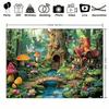 2D Magical Mushroom House Backdrop for Kids Storybook Photoshoot