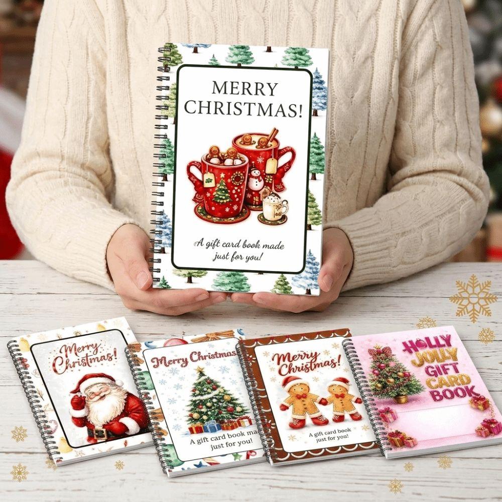 Christmas Theme Christmas Gift Card Booklet Holographic Gift Card Organizer Holiday Gift Giving