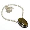 Unakite Gemstone 925 Silver Plated Handmade Jewelry Necklace 18"