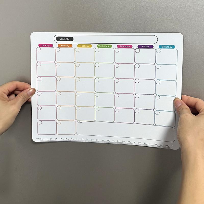 Magnetic Dry Erase Calendar Monthly Planner Whiteboard Record Message Board Memo Pad Decor