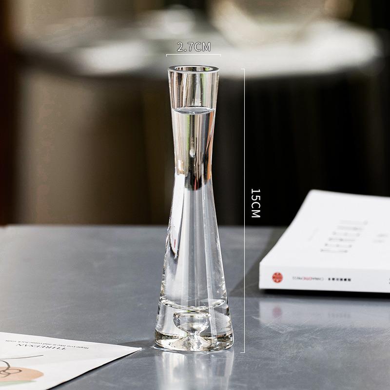 Eco Micro Landscape Hydroponic Glass Vase for Single Stem - Transparent, Creative, Simple Flower Arrangement Decor