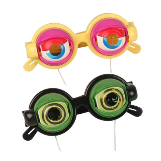 Crazy Eyes Googly Glasses Toy Winking Glasses with Pull-String Blinking Action Fun Novelty Prop for Kids Party Stage Performance