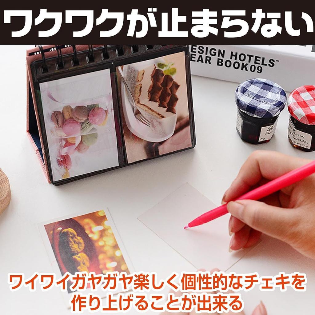 IMPACT Online Instax Photo Album, Mini Tabletop Photo Album, Set of 2 (Black & Blue)