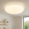 Plafonnier LED rond NETTLIFE - Style Moderne, 18 W, lumière blanche froide 6 500 K, indice de protection IP44, Ø 30 cm