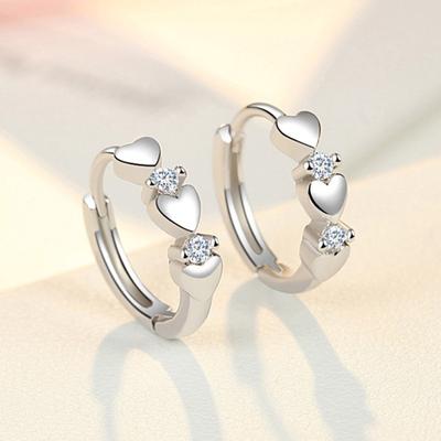 Серьги в форме сердца для похудения из серебра 925 пробы, украшения для сжигания жира