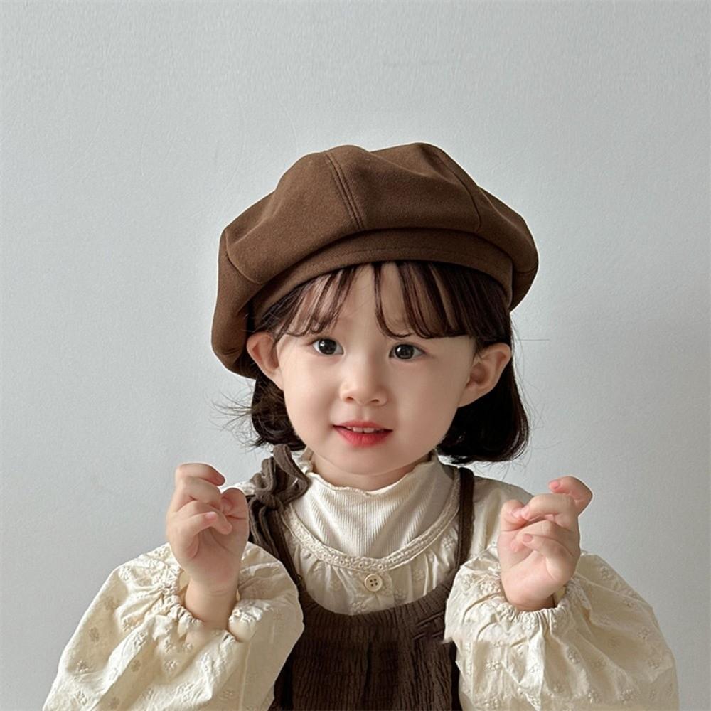 Ear Protection Octagonal Cap Soft Pumpkin Hat Cute Artist Painter Cap Infant Girls
