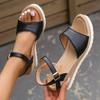 Women's 2023 Summer Open-Toe Round Wedge Sandals