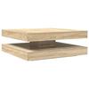 VidaXL 360-degree Rotating Coffee Table Sonoma Oak 90x90x34.5 Cm, Side Table, Living Room Table, Modern Coffee Table, 3321353