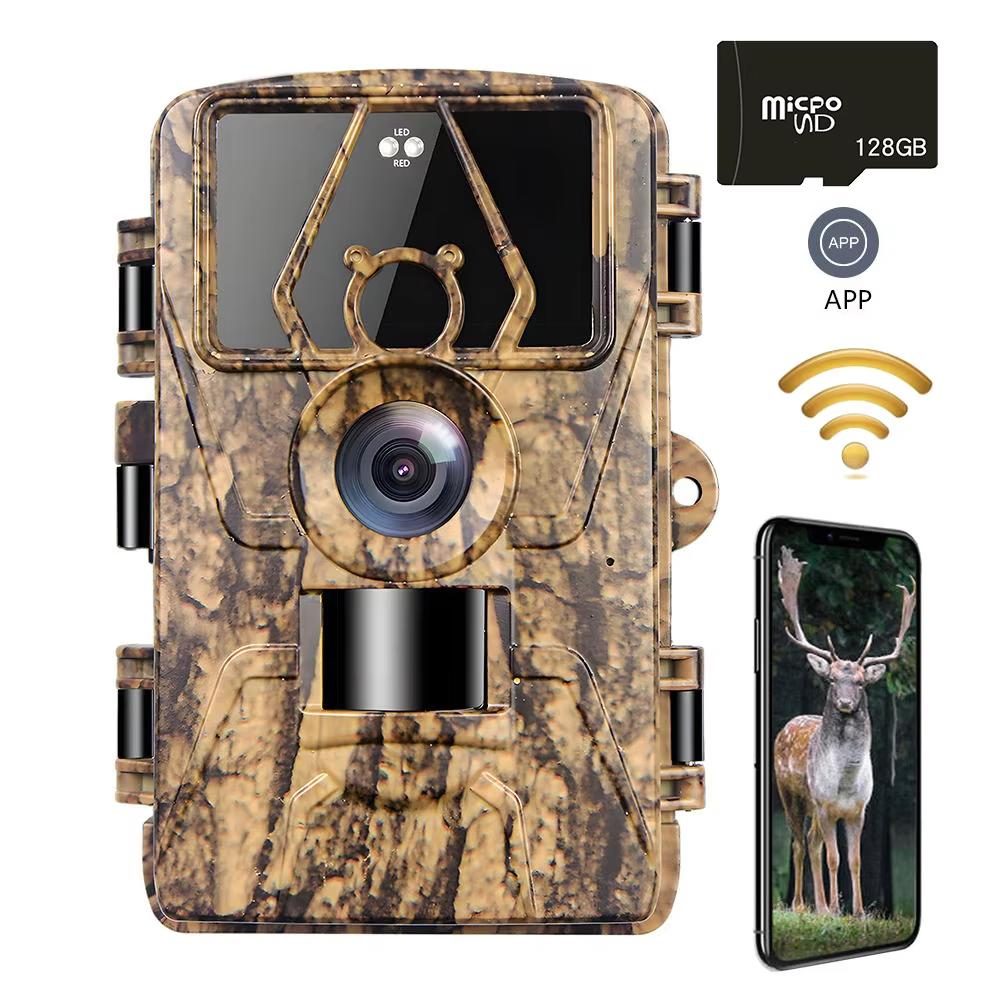 2025 8K WiFi Waterproof Trail Camera PR801W 60MP Supports APP Viewing for Outdoor Animal Hunting Night Vision and Farm Monitoring