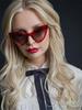 Vintage Cat Eye Sunglasses For Women Retro Cateye Frame Black Colorful Eyewear Female Oculos De Sol