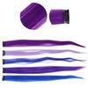 Colored Hair Extensions Highlight Synthetic Hairpiece Clipin Hair Extensions for Girls