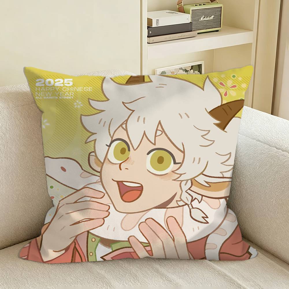 Manga All SSaints SStreet Square Sofa Pillow Cover Solid Color Living Room Home Decor Cushion Case