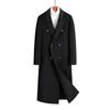 Wool Double-sided Woolen Coat Double-breasted Long Over-knee Korean Version Trench Coat Autumn and Winter Woolen Coat Men's Coat