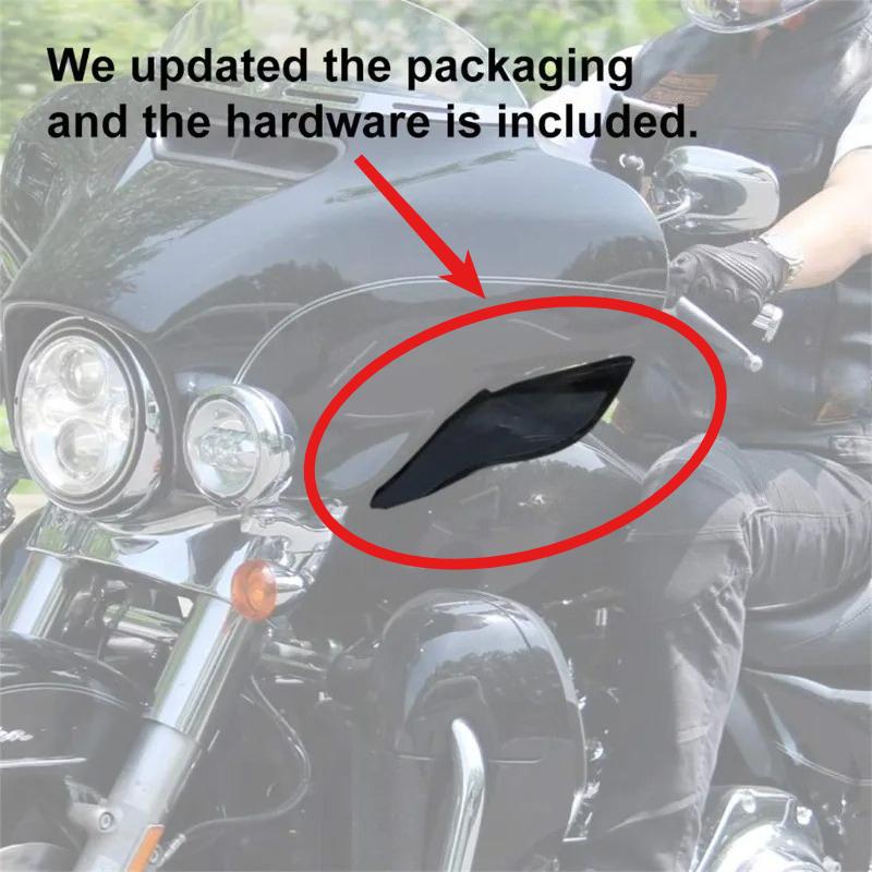 motorcycle Adjustable Air Deflectors Side Wings Fairing Side Wing Windshield for Harley Touring Glide 2014-