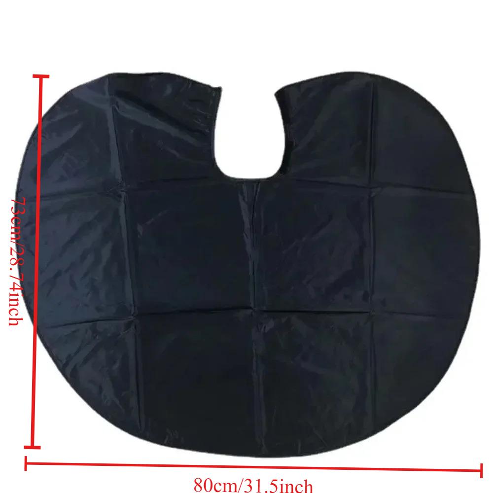 Black Short Square Waterproof Hairdressing Cape – Professional Salon Barber Hair Cutting Wrap & Dyeing Tool