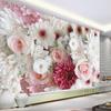 3D Фреска Романтические Розовые Розы Цветы Фото Обои Гостиная Свадебный Дом Спальня Водонепроницаемые Фрески Наклейки На Стены Papel De Parede 3D