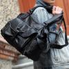 2023 Men's PU Leather Travel Handbag: Large Capacity, Trendy Single Shoulder Messenger & Backpack