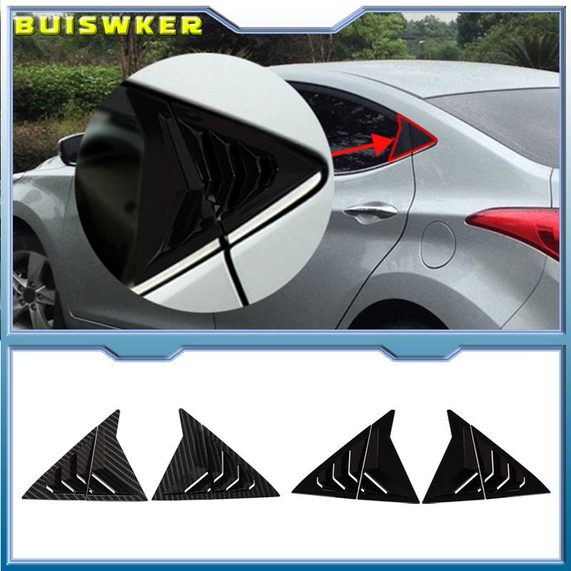 Fit For Hyundai Elantra Avante Sedan 2011-2015 2Pcs Car Rear Window Side Vent Shutter Louver Cover Trim Exterior Accessories