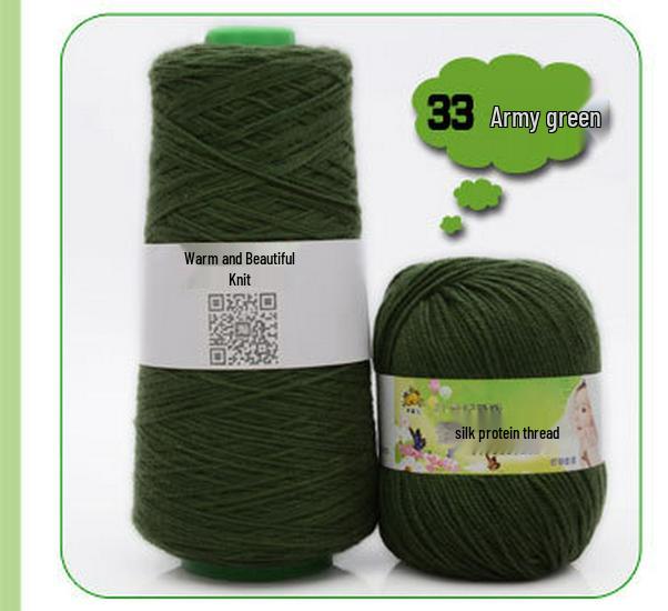 Детская пряжа из хлопка с протеином шелка для вязания и вязания крючком шарфа