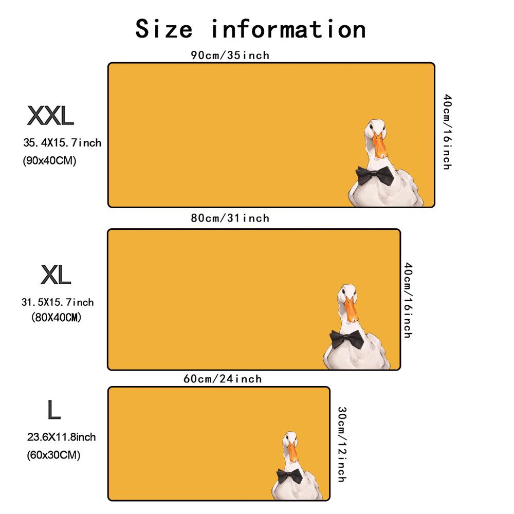 Happy Little Duck Mouse Pad Xxl Computer Accessories Office Game Table Mats Rubber Antislip Gaming Keyboard Mousepad Desk Pads