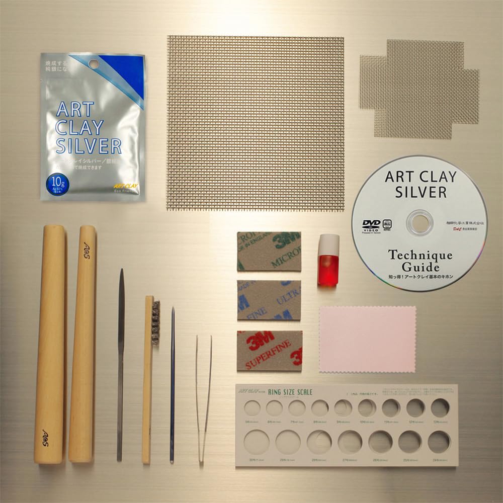 [Эксклюзивно на Amazon.co.jp] Стартовый набор Art Clay Silver с формой для кольца / Глина из чистого серебра 99,9% - Прямо от производителя - Эксклюзивный набор Amazon - Aida Chemi