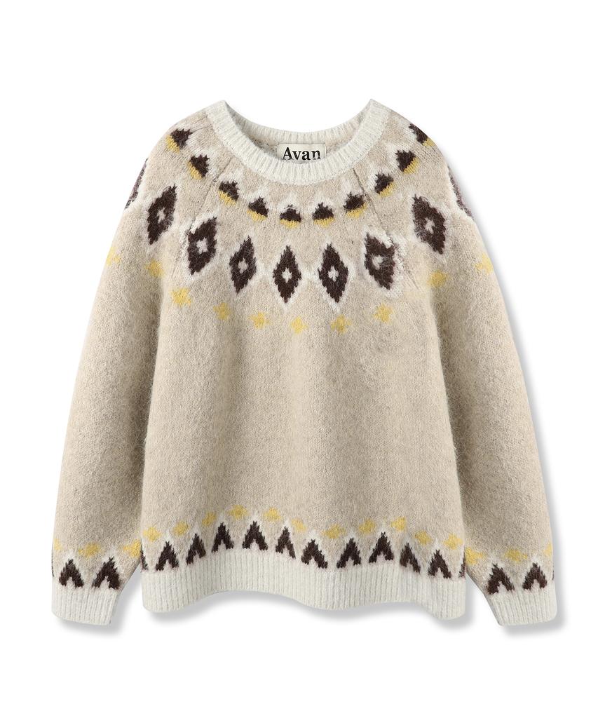 AVANDRESS Alpine Fair-Isle Knit_3Colors
