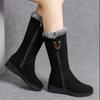 2025 New Women's Boots Mid-calf Boots Plush Warm Snow Boot Wedge Platform Boots for Women Winter Cotton Boot Botas Mujer