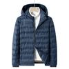 Men Winter Down Jacket Men Hooded Waterproof Windproof Puffer Jacket Detachable Hat Coat Casual Lightweight Down Jacket Male