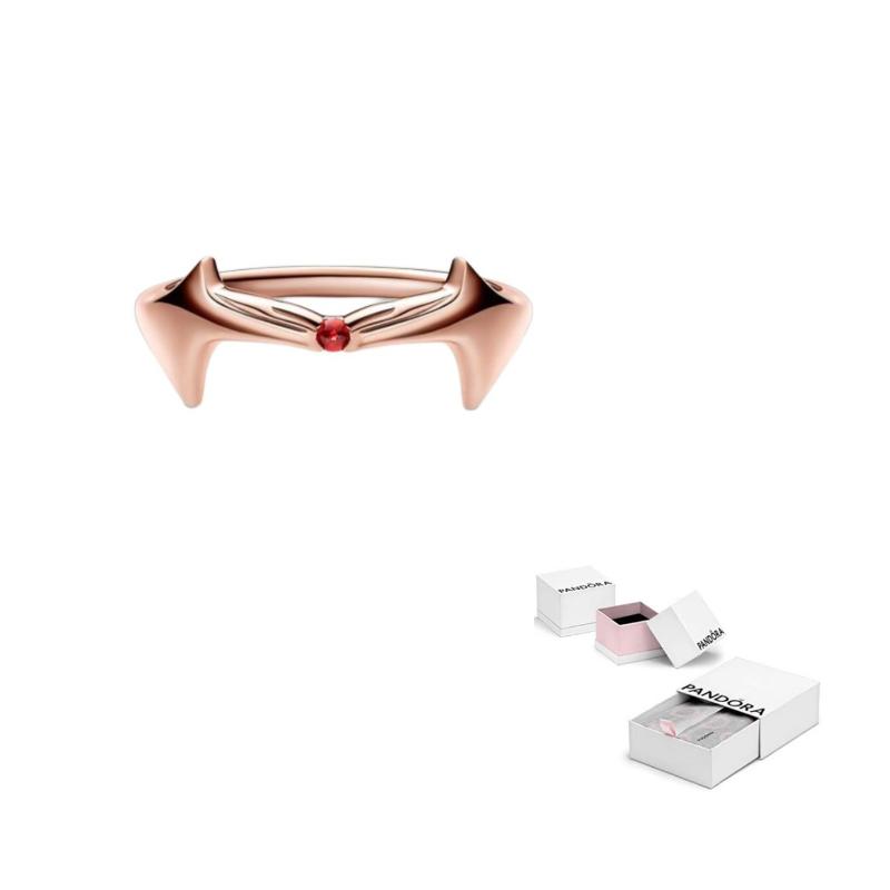 Pandora Кольца с искусственным хрусталем для женщин, розовое золото 182756C01
