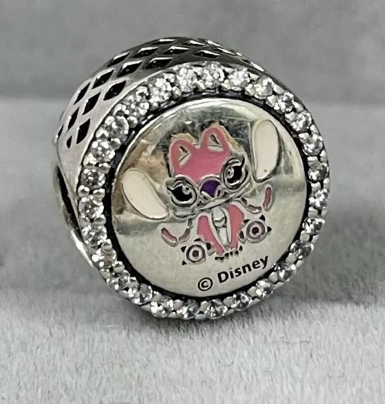 Модные бусины-шармы Lilo & Stitch Mickey Minnie из серебра 925 пробы, подходят для браслета, эмаль, DIY украшения, подарок