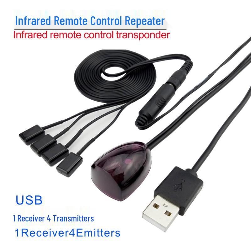 Smart Infrared Remote Control Repeater: Control Multiple Devices with 1 Receiver & 1-4 Transmitters