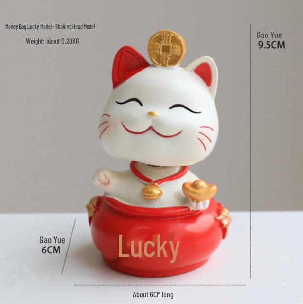 Nordic Resin Lucky Cat Ornaments for Office, Home, or Store Decor - Creative Car Console Crafts