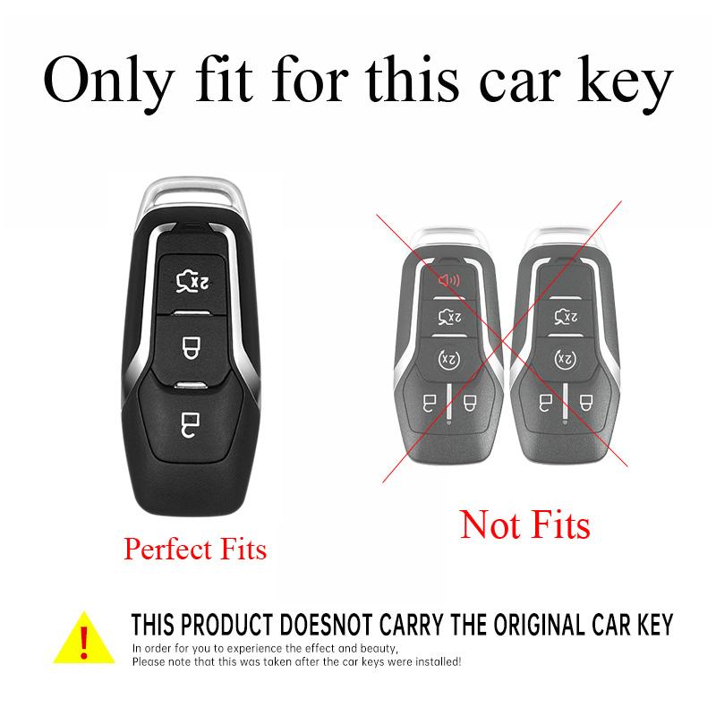 KLKY5 Car Key Case Cover Shell Racing Style Design Accessories For Ford Fusion Mondeo Mustang F-150 Explorer Edge 2015 2016 2017 2018
