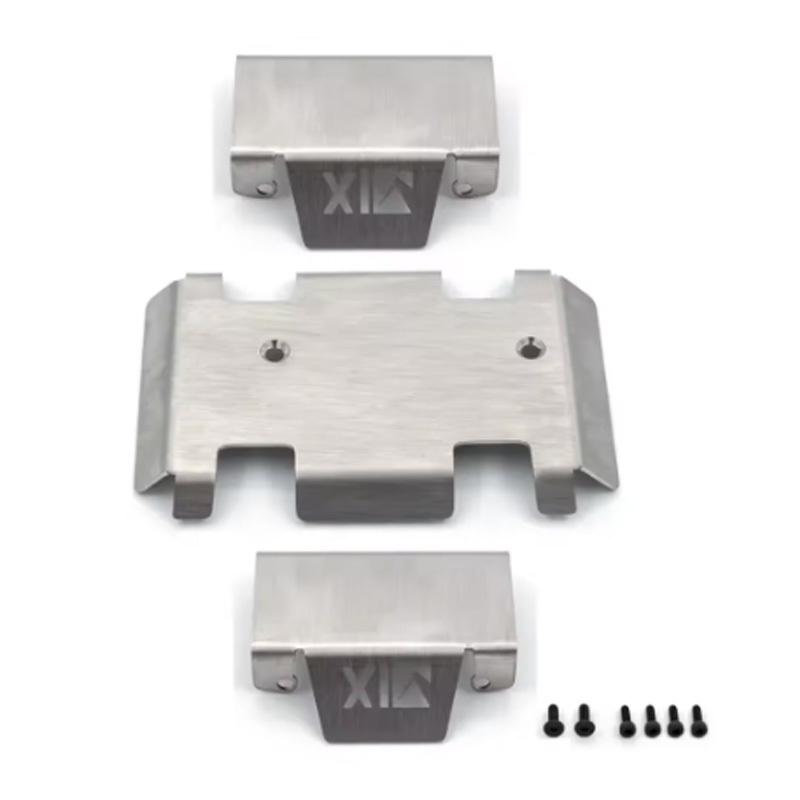 Stainless Steel Chassis Armor Axle Protector Skid Plate For RGT EX86190 EX 86190 LC76 1/10 RC Crawler Car Upgrade Parts