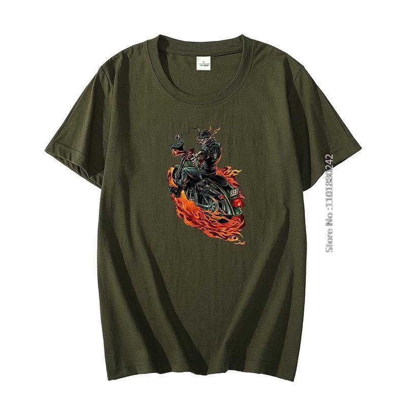 Skeleton Rider Funny Graphic T Shirts Summer Tees Tops Big Size Short Sleeve T Shirt New Shirts And Tshirts Mens Print T Shirt