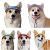 Corgi Sun Hat Pet Cap with Ear Holes Dog Sun Cap with Adjustable Neck Strap for Small And Medium Sized Pets Outdoor Sun Protection