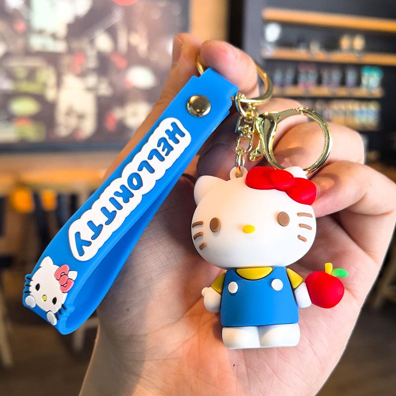 Ключница Kt Sanrio Фигурка кота Kt Брелок Курамицу Студенческий Маленький Подарок Каваи Милые Персонализированные Подарки Мода Y2k Игрушки Аниме