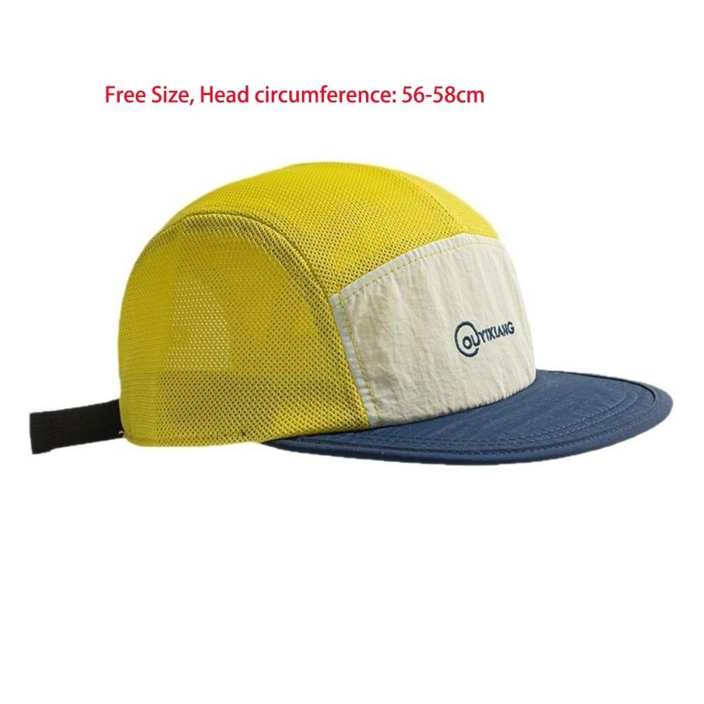 Patchwork Design Baseball Cap Embroidered Letters Sport Hat Breathable Mesh Cap For Unisex