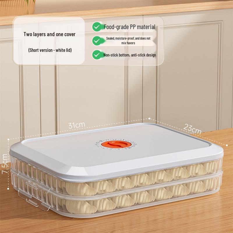 Dumpling Freezer Box - Fresh-Keeping and Quick-Freezing Storage for Wontons, Dumplings & Noodles