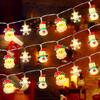 Christmas Lights String Santa Claus Snowman Battery-operated Garland LED Christmas Decorative Light Party New Year's Decor