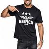Футболка Мужская Мягкая Тренировочная Футболка Логотип Бенфики Со Звездами Круглый Вырез Однотонная Футболка Минималистичная Хлопок Дышащая Футболка