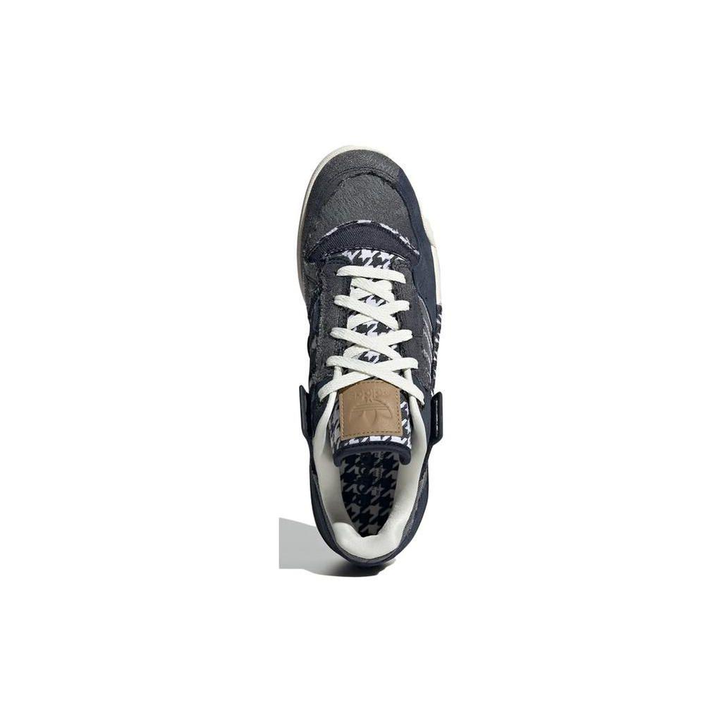 Adidas Originals Forum Exhibit Low Denim Comfortable Low-Top Sneakers Unisex Sneakers Black Gray HQ8418