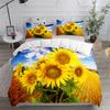Fluid Sunflower Blue Duvet Cover Set King Queen Double Full Twin Single Size Duvet Cover Pillow Case Bed Linen Set