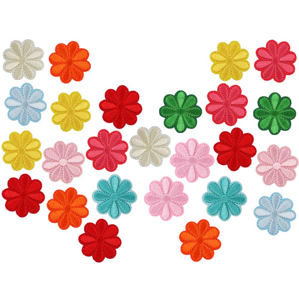 30 шт., железные наклейки, пришивные наклейки, смешанная вышивка, тканевые наклейки, декоративные аксессуары