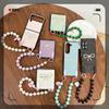 Colorful Bead Chain Bow Mobile Phone Case for Samsung Zflip6 Flip Findn3flip Folding Women's Model