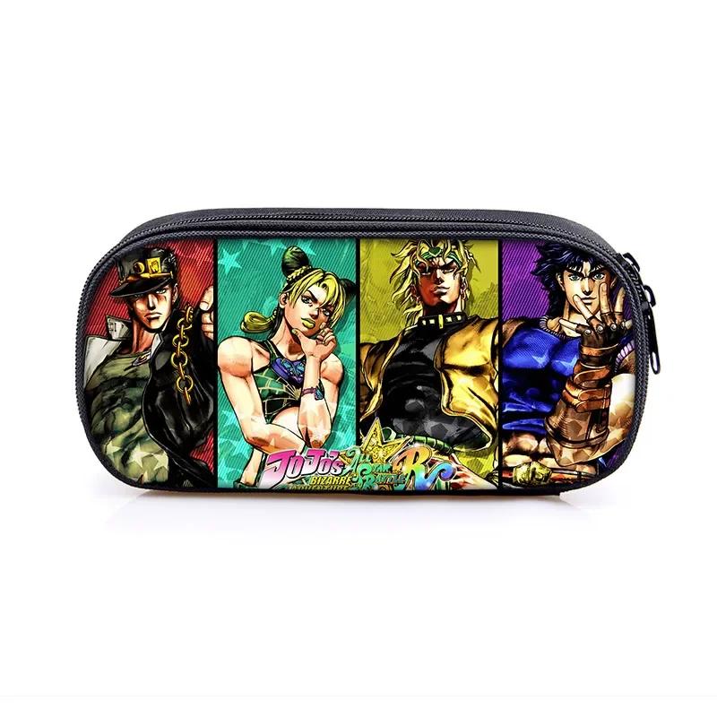 Аниме Jojo's Bizarre Adventure Пенал Куджо Кира Йошикаге KILLER QUEEN Косметички Подростковая Пеналы Канцелярские Сумки Подарок