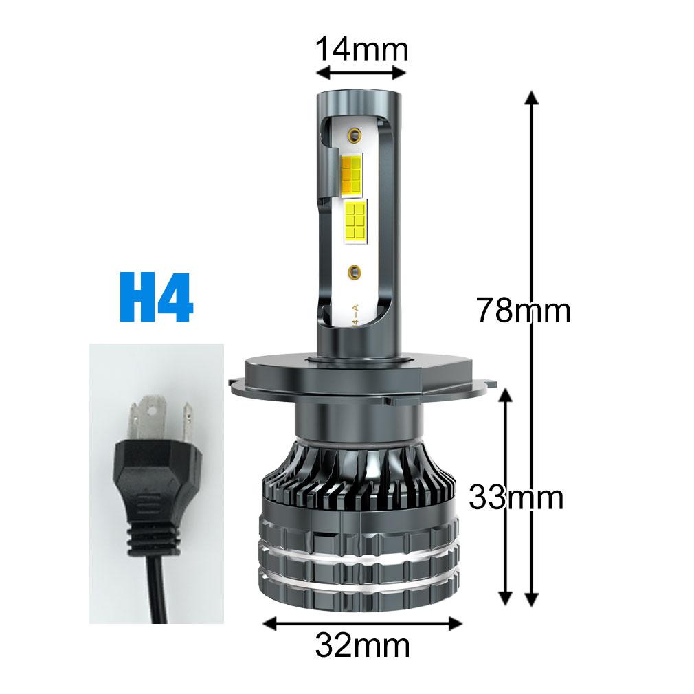 2 шт. H4 светодиодные фары H11 Canbus 20000Lm 6000K 4300K ​​3000K 3 меняющие цвет передние лампы H8 9005 HB3 9006 HB4 9012 Hir2 H27 880 881 автомобильные противотуманные фары