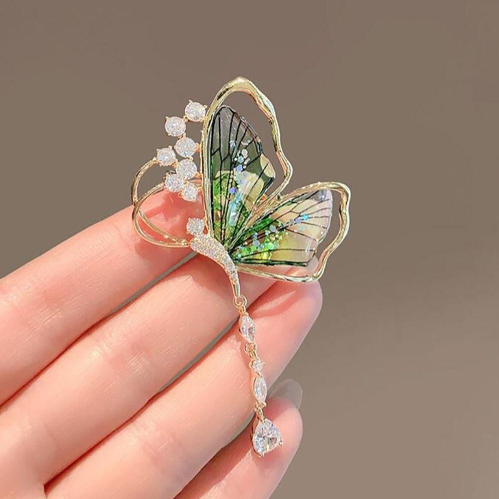 Dragonfly/Butterfly Shaped Brooches Imitation Pearl Jewelry Pin Fashion Badge Pin  Women Girls