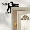 Wooden Dachshund Door Frame Corner Decoration Smooth Edge Burr Free Easy To Install Door Frame Corner Ornament