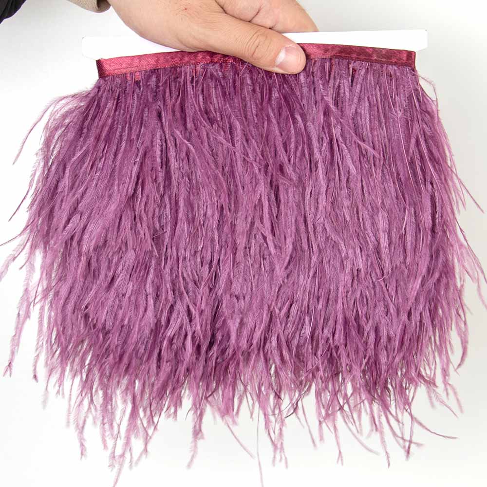 Перо 1 метр Красная отделка из страусиных перьев на тесьме Ленточная бахрома 8-10 см Ткань Юбка Швейные принадлежности Украшение для платья и одежды